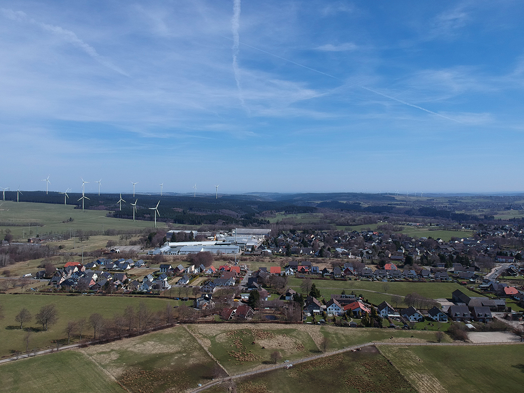 Lammersdorf aus der Luft: Junker und Kalltal